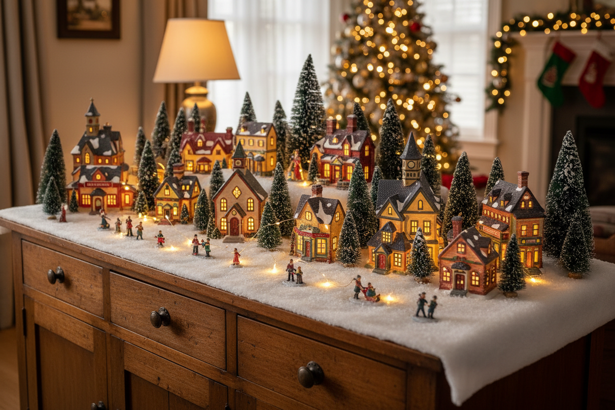 Christmas Snow & Winter Village Decor