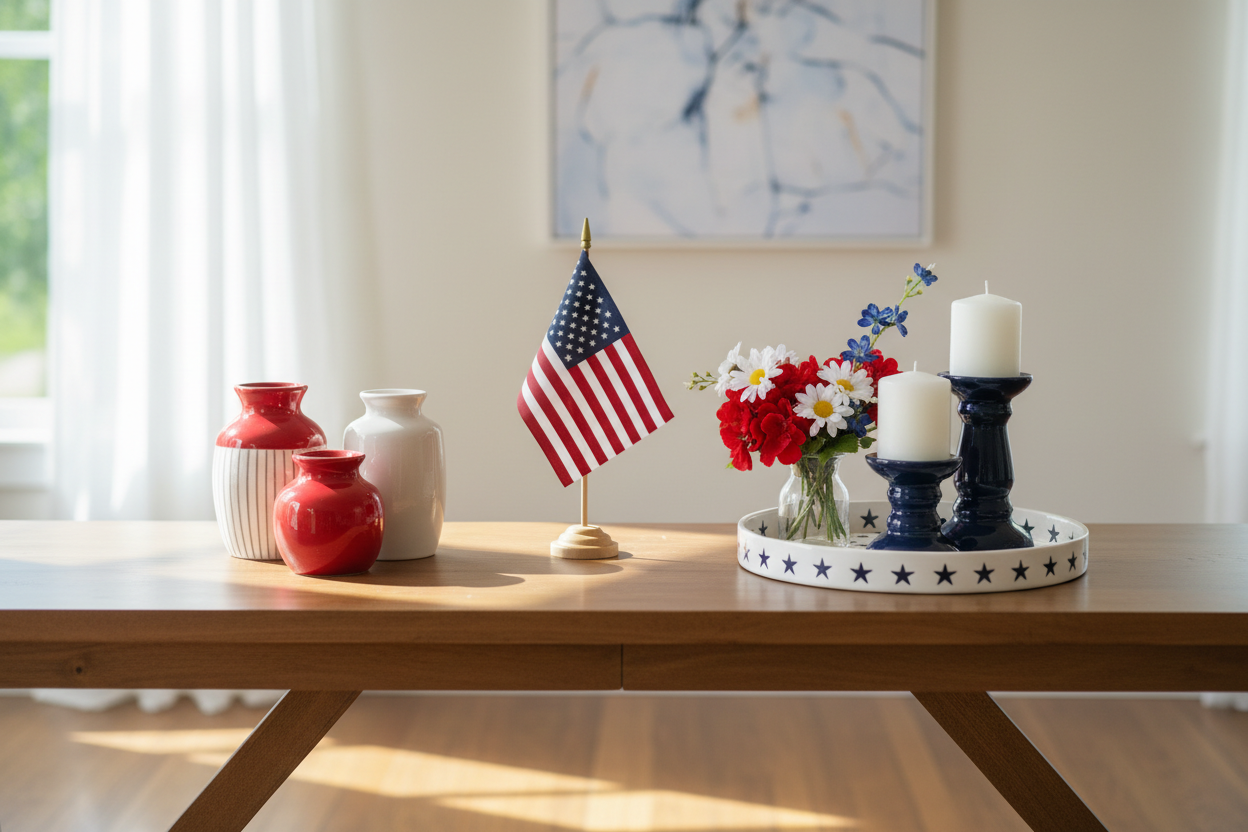 Fourth of July Tabletop & Mantel Decor