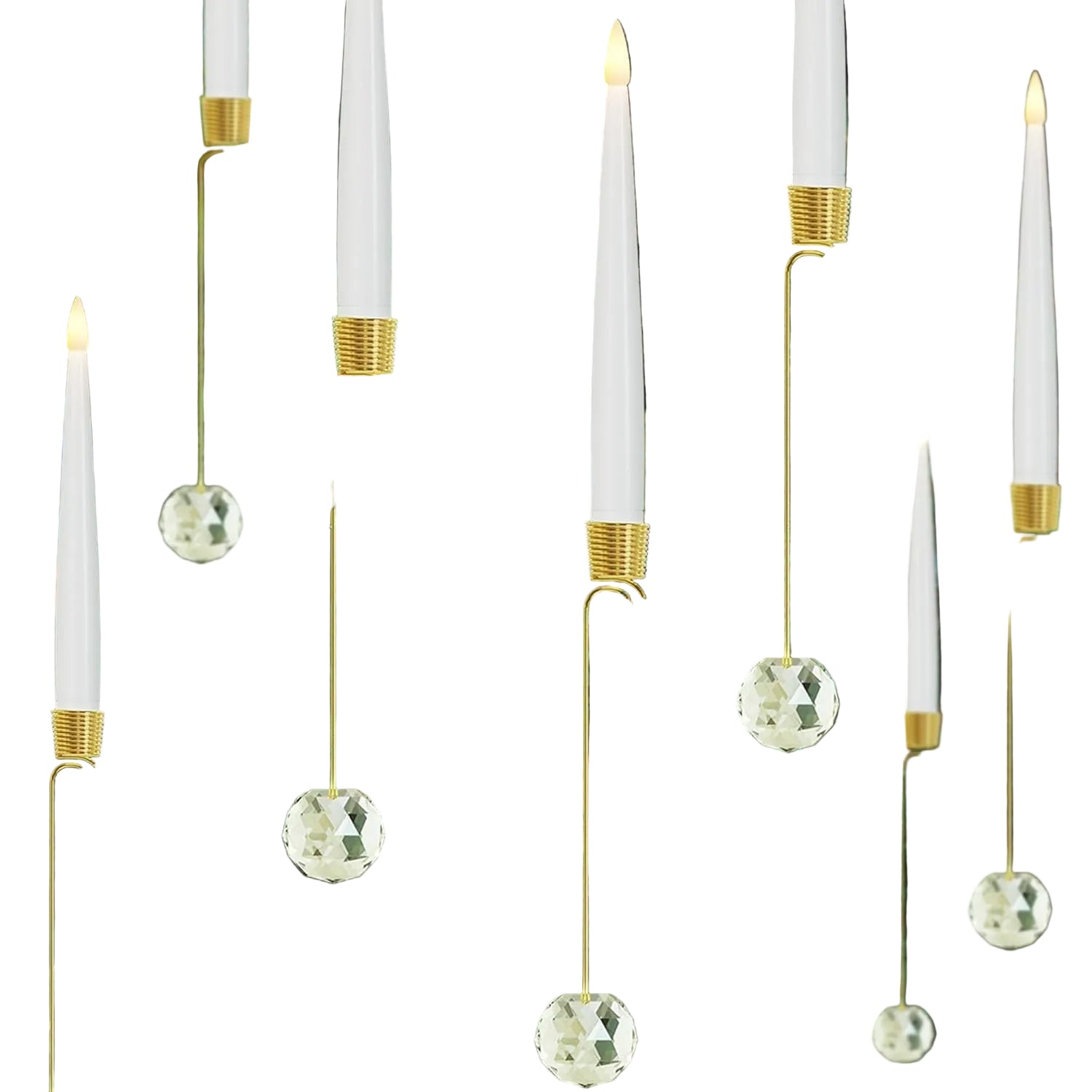 LED Candle Christmas Tree Ornament Set