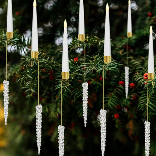 LED Candle Christmas Tree Ornament Set - detail view 4