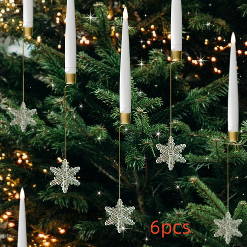 LED Candle Christmas Tree Ornament Set - detail view 7