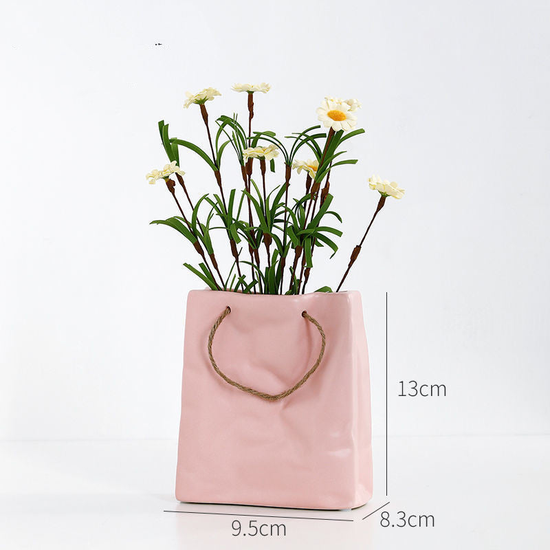 Decorative Vase with Faux Florals