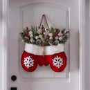 Lighted Christmas Mitten Wreath - detail view 5