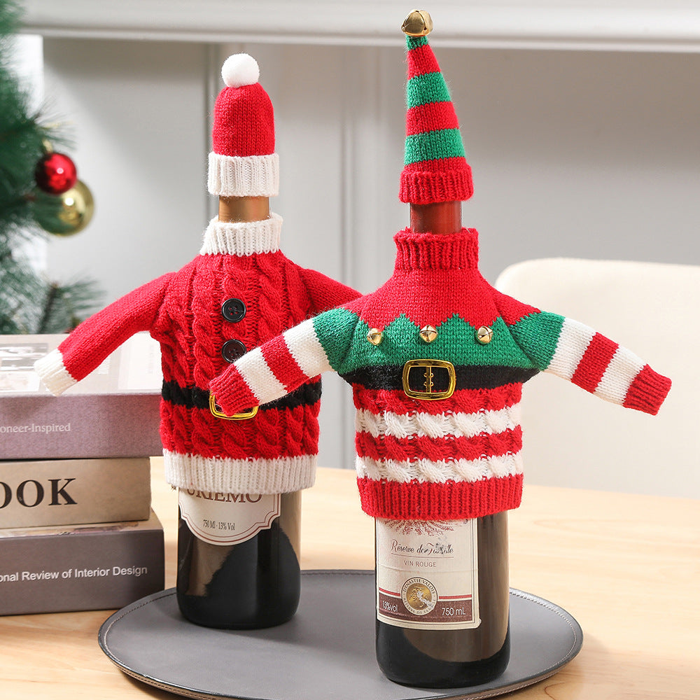 Christmas Wine Bottle Cover - detail view 3