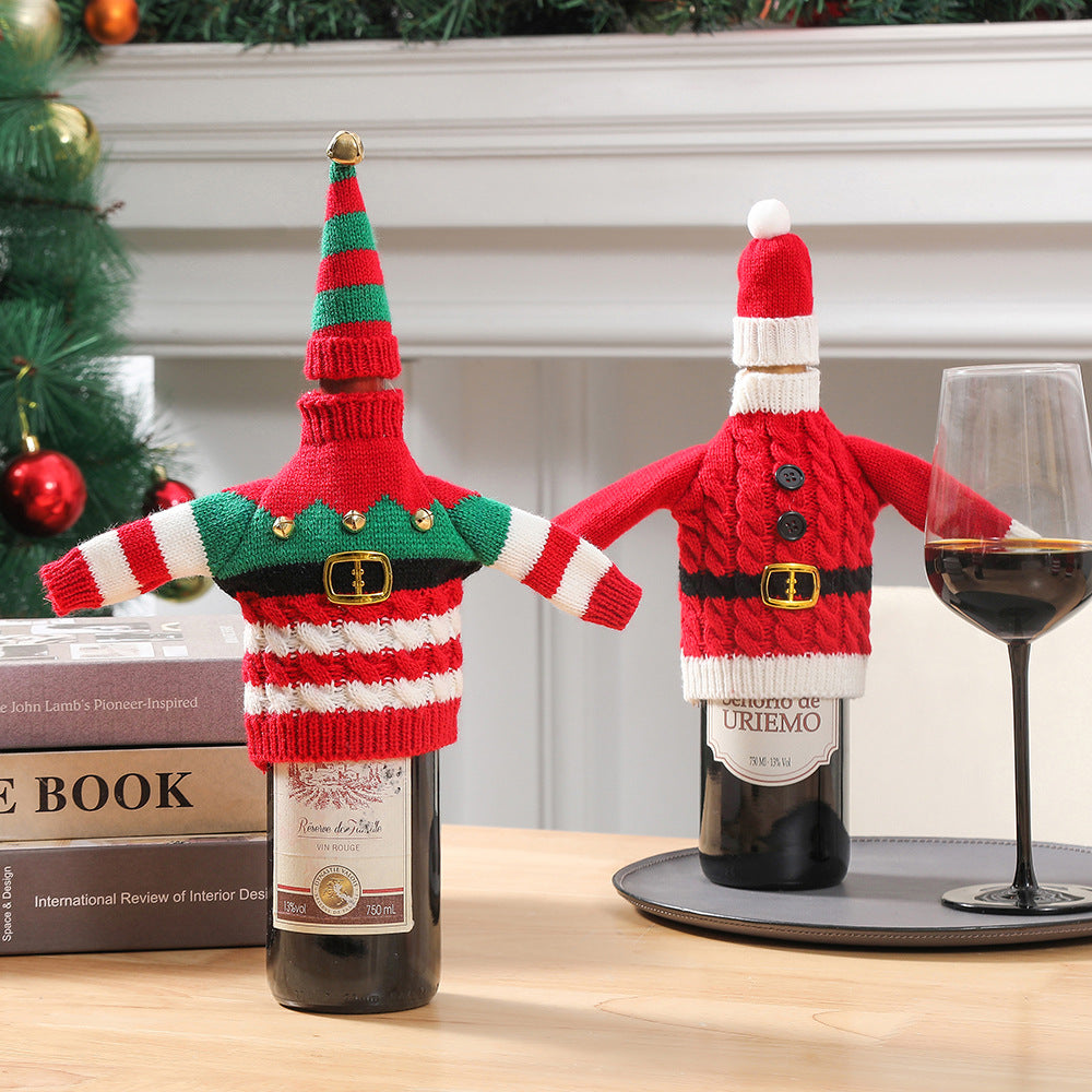 Christmas Wine Bottle Cover - detail view 4