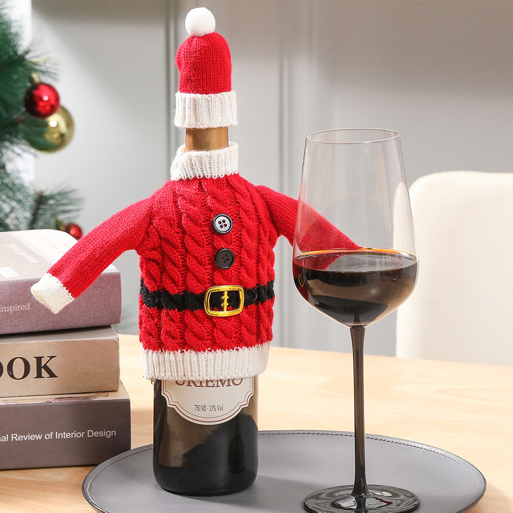 Christmas Wine Bottle Cover - detail view 7