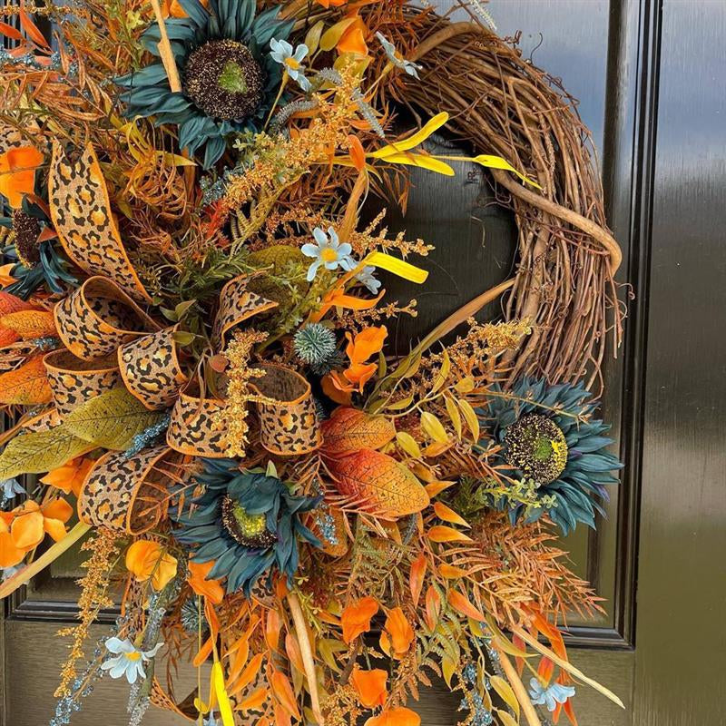 Sunflower Fall Wreath - detail view 4
