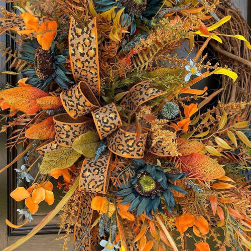 Sunflower Fall Wreath - detail view 5