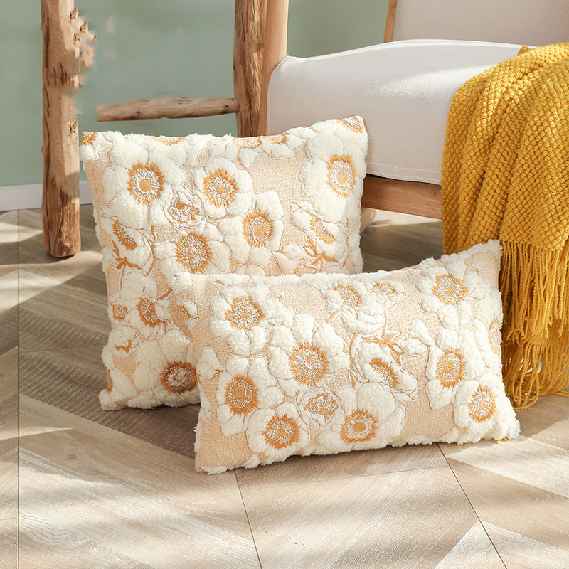 Vintage Sunflower Pillow Cover - detail view 5