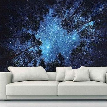 Starry Forest Polyester Tapestry - detail view 3