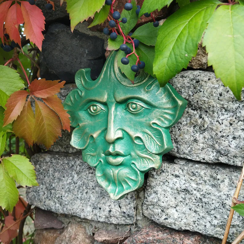 Leaf Face Wall Sculpture - detail view 5