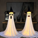 Lighted Halloween Ghost Yard Stake - detail view 5