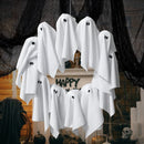 Lighted Halloween Ghost Wreath - detail view 4