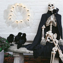 Lighted Halloween Ghost Wreath - detail view 5