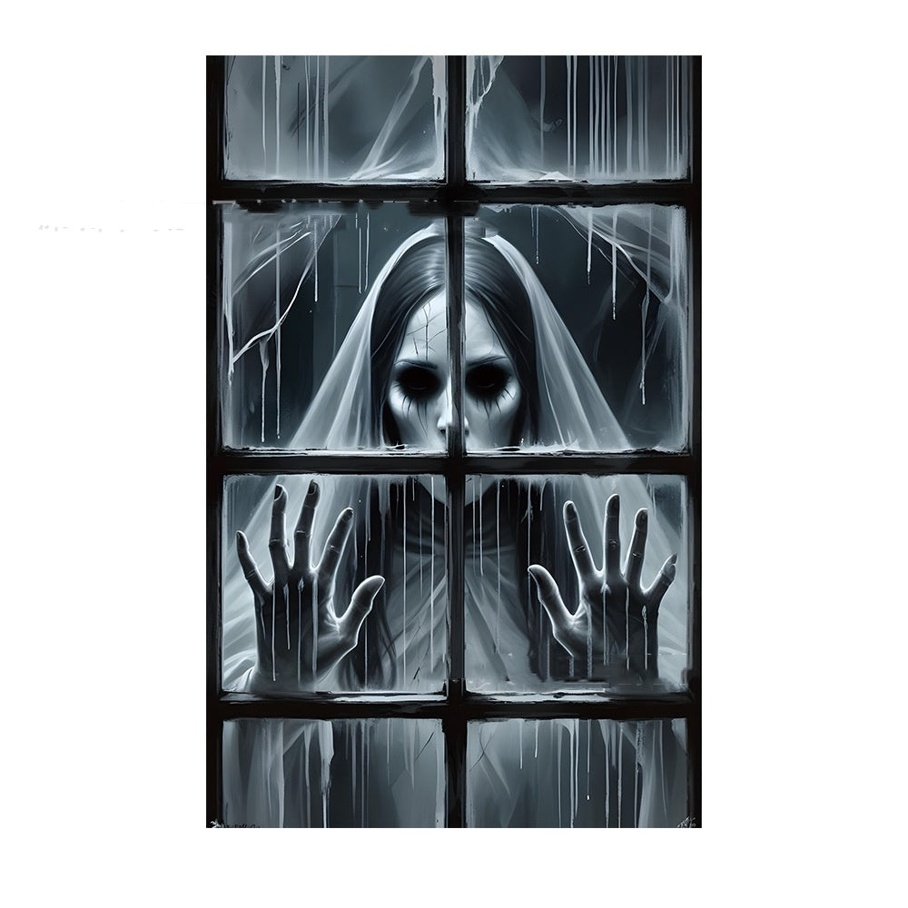 Halloween Horror Window Backdrop