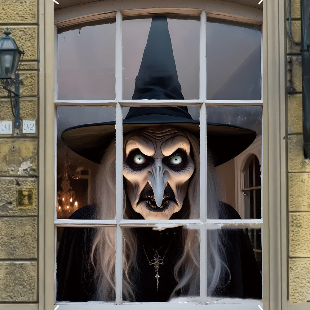 Halloween Horror Window Backdrop - detail view 3
