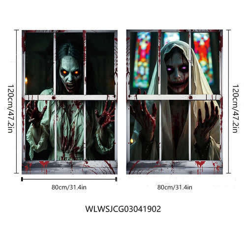 Halloween Horror Window Backdrop - detail view 7