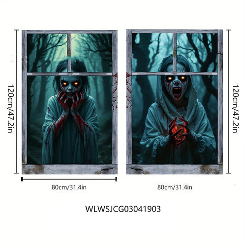 Halloween Horror Window Backdrop - detail view 8