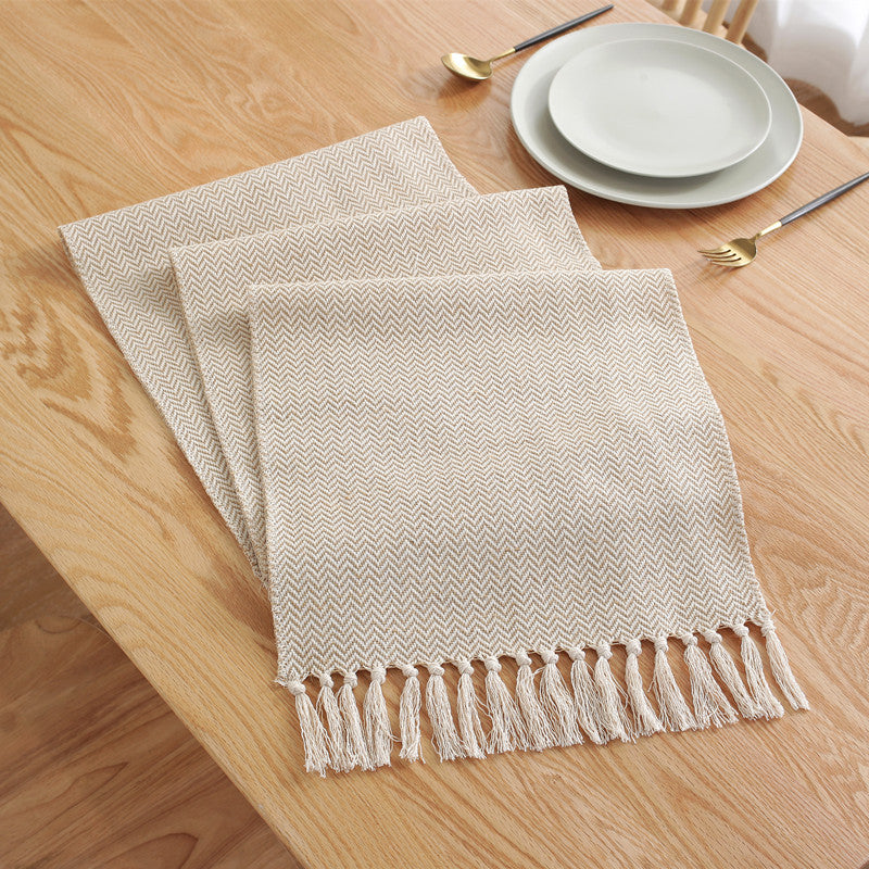 Woven Cotton Table Runner - detail view 6