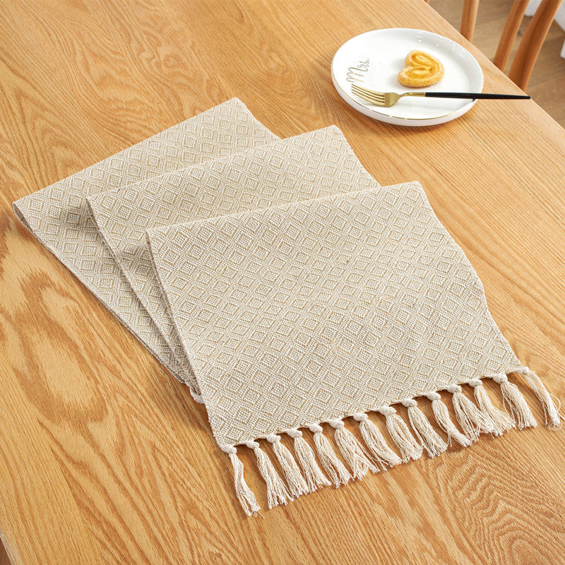 Woven Cotton Table Runner - detail view 8