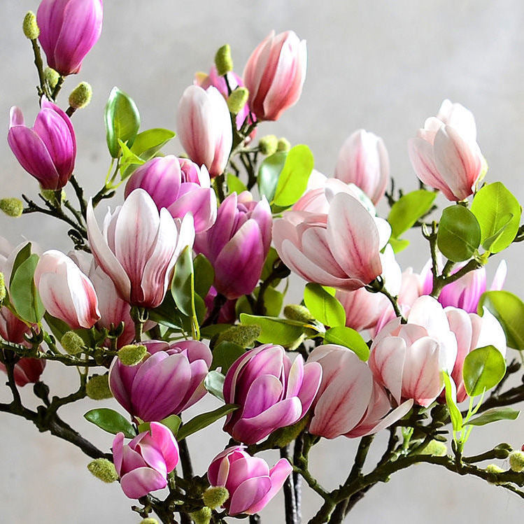 Artificial Magnolia Flower Stems - detail view 5