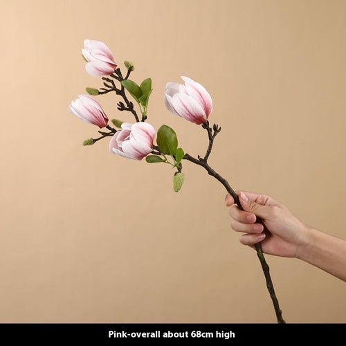 Artificial Magnolia Flower Stems - detail view 7
