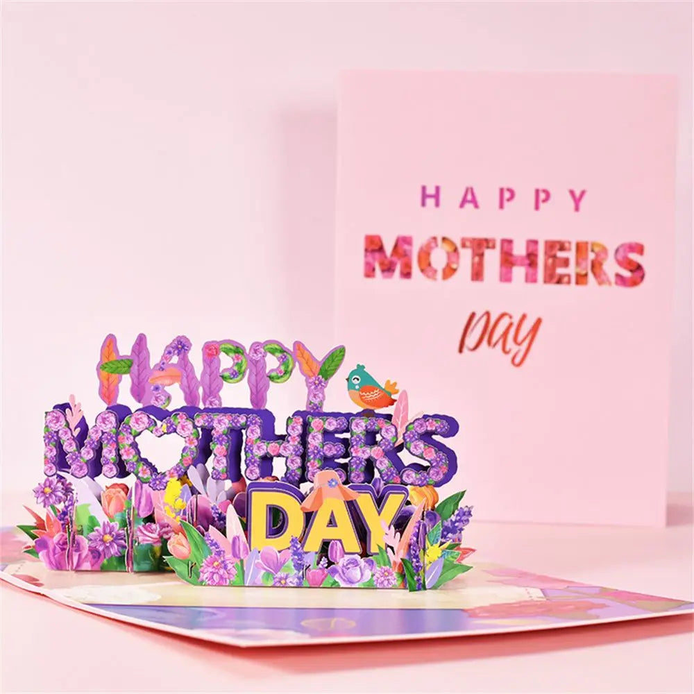 Mother's Day 3D Pop-Up Floral Card - detail view 2
