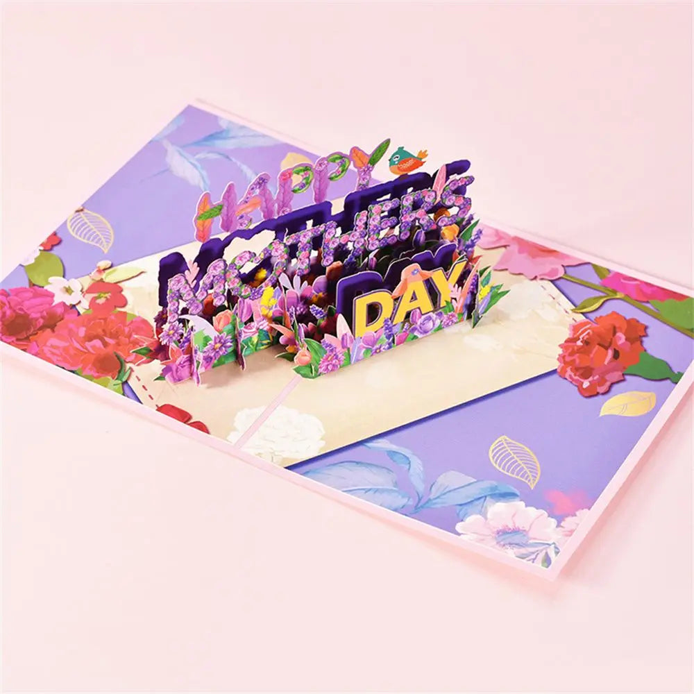 Mother's Day 3D Pop-Up Floral Card - detail view 4