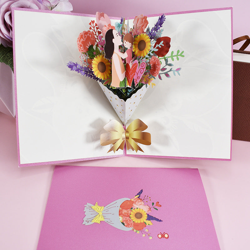 Mother's Day 3D Pop-Up Floral Card - detail view 6