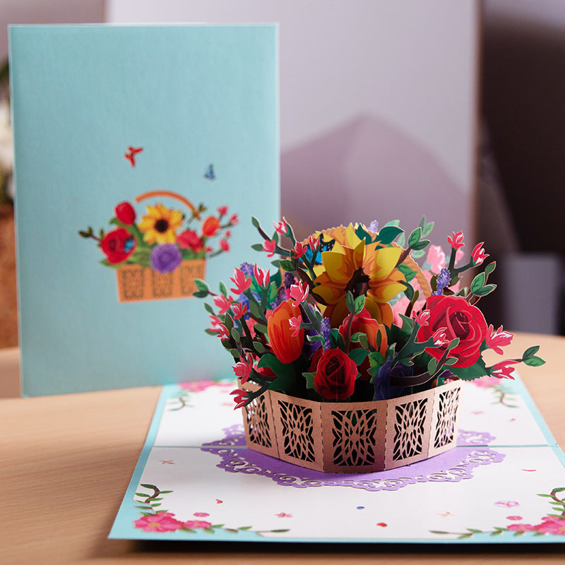 Mother's Day 3D Pop-Up Floral Card - detail view 8