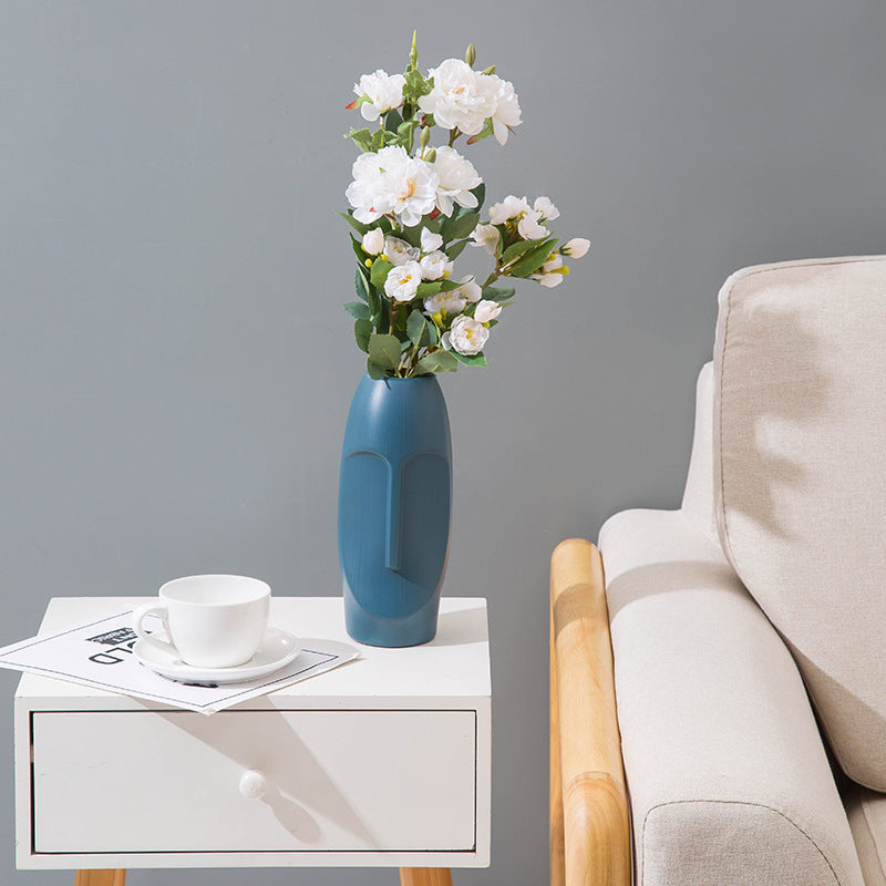 Lightweight Glazed-Look Decorative Vase