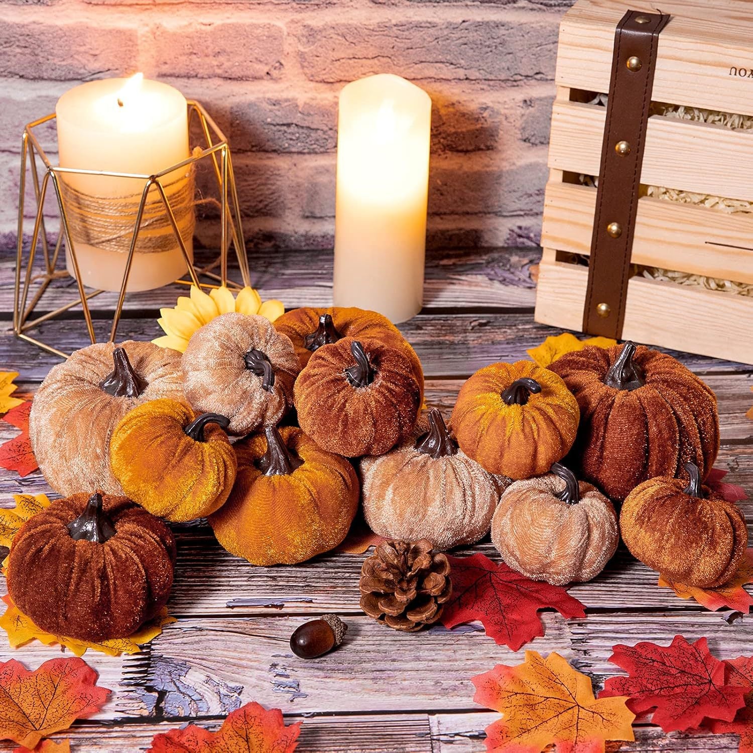 Fall Fabric Pumpkin Set - detail view 2